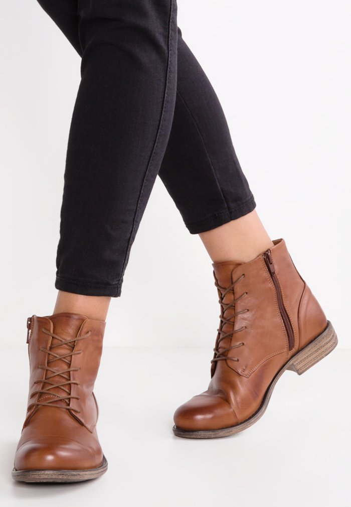 Bottines Anna Field LEATHER Plates Zip UP Marron Femme | ZQU-1078421